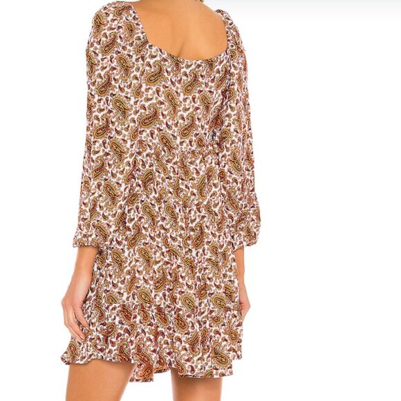 Naline Mini Dress FAITHFULL THE BRAND Revolve Paisley fall autumn dress - Picture 3 of 6